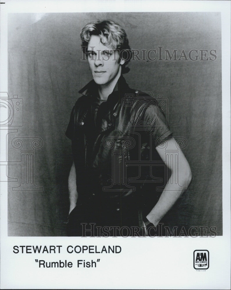 Press Photo Stewart Copeland of band &quot;Rumble Fish&quot; on A&amp; M Records - Historic Images