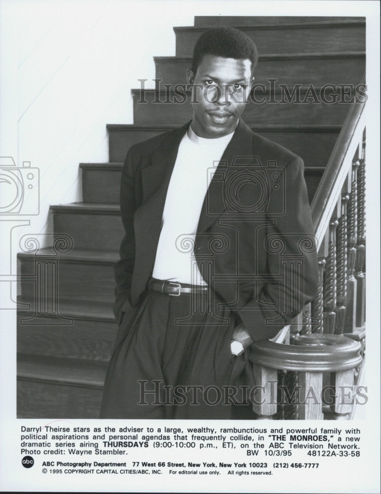 1995 Press Photo Darryl Theirse, Actor in &quot;The Monroes&quot; - Historic Images