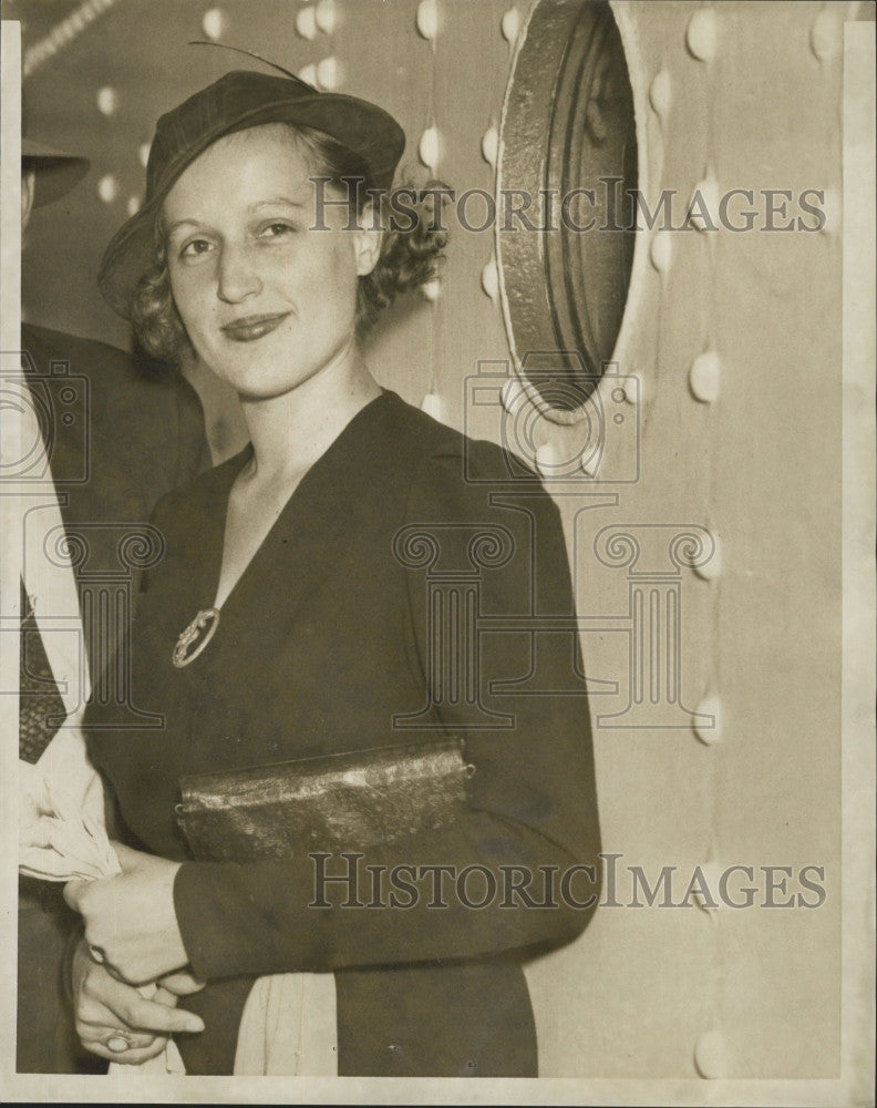 1937 Press Photo Mrs Warren Cordes of Northhampton,Mass - Historic Images