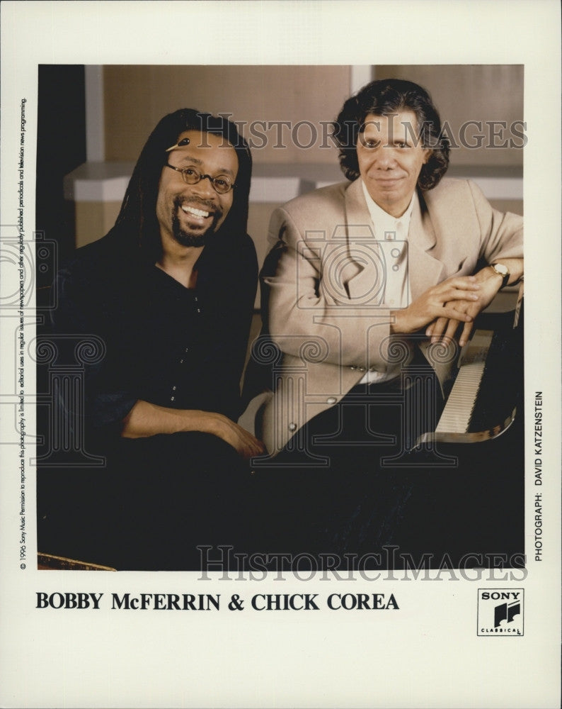 1996 Press Photo American Musicians Bobby McFerrin And Chick Corea - Historic Images