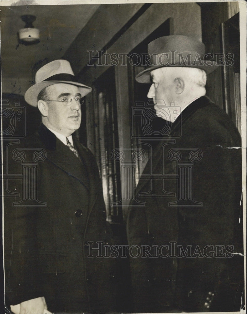 1937 Press Photo Attorney Garrett Byrne William Foley - Historic Images