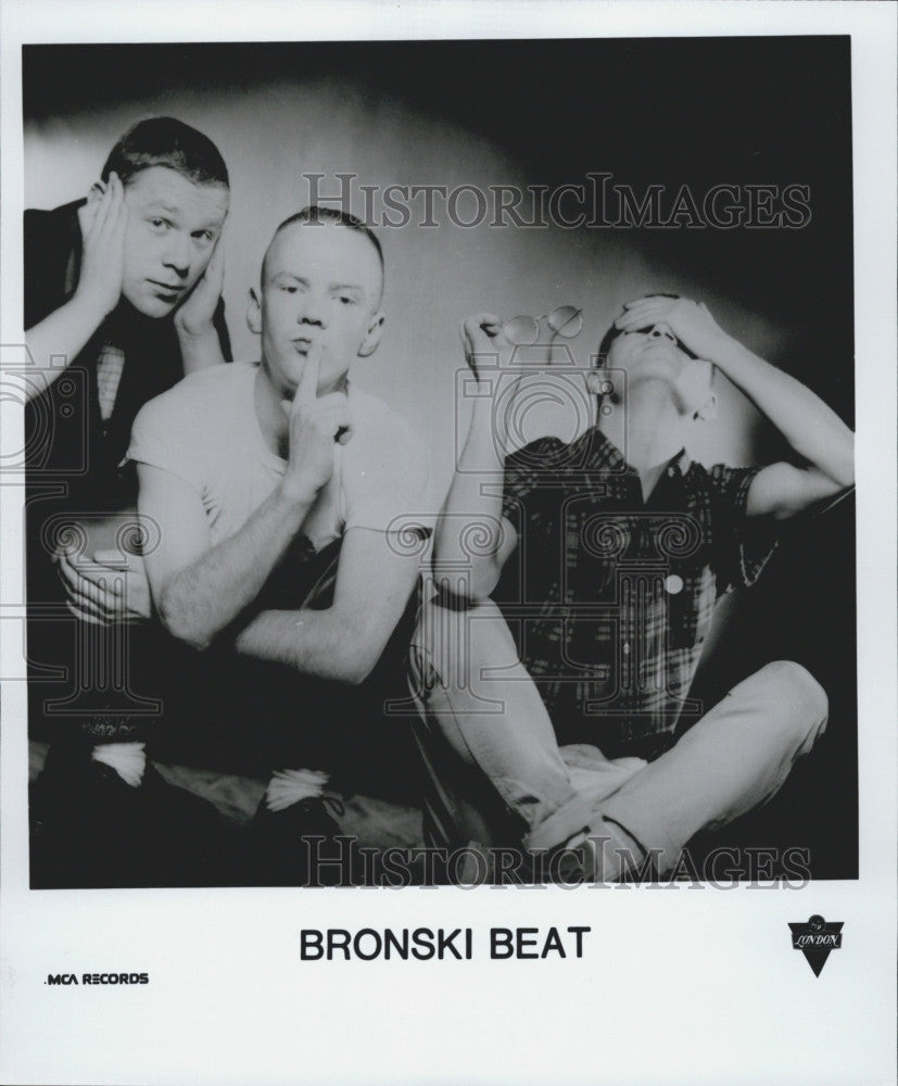 Press Photo Band &quot;Bronski Beat&quot; on MCA Records - Historic Images