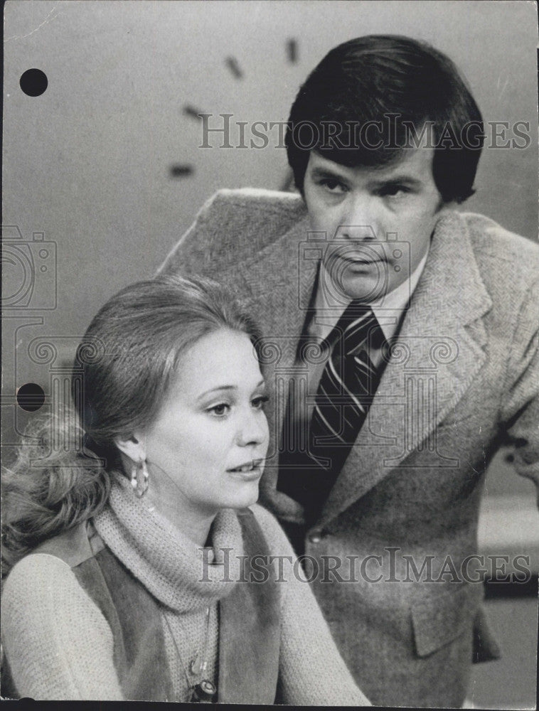 1977 Press Photo Jane Pauley Tom Brokaw TV News Anchors - Historic Images