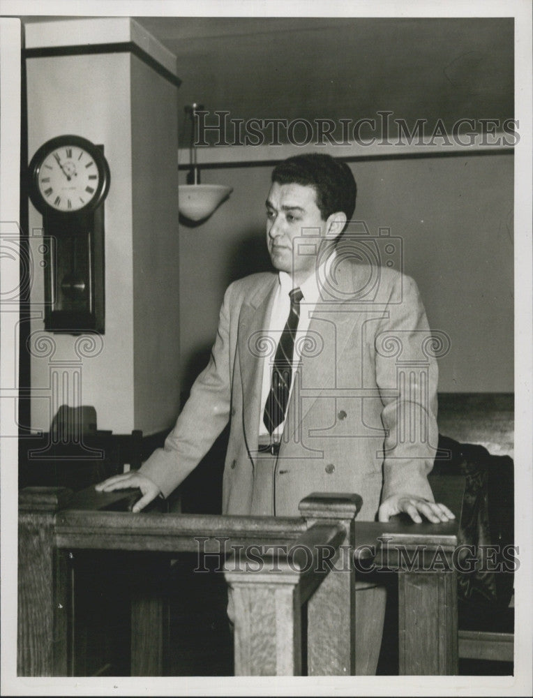 1955 Press Photo Liquor License Board Hearing, Hymen Chipman - Historic Images