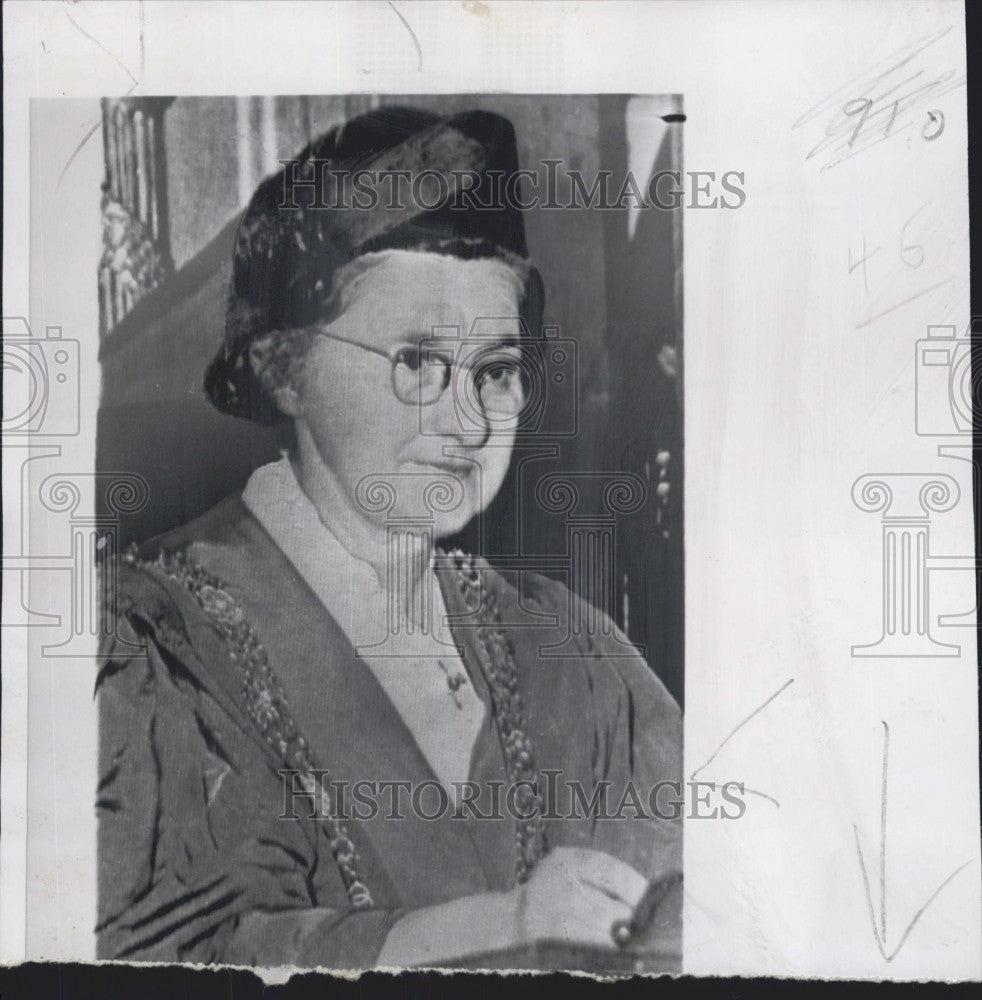 1958 Press Photo Mayoress Catherine Byrne of Dublin  Ireland - Historic Images