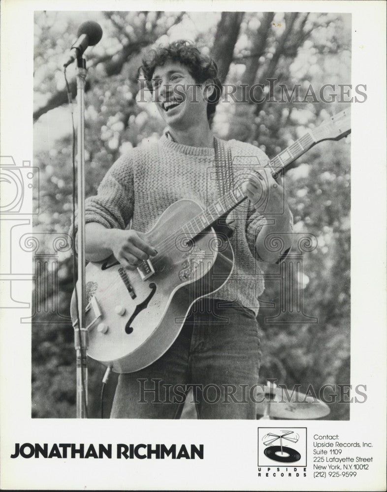 Press Photo Musician, Jonathan Richman on Upside Records - Historic Images