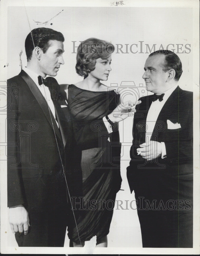 1961 Press Photo Mark Richman, Film and TV actor 7 two others - Historic Images