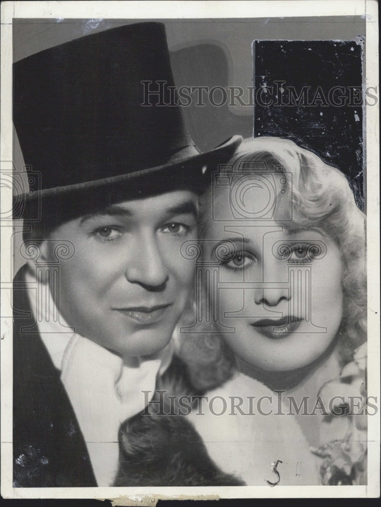1938 Press Photo Actor Harry Richman &amp; wife Hazel Forbes - Historic Images