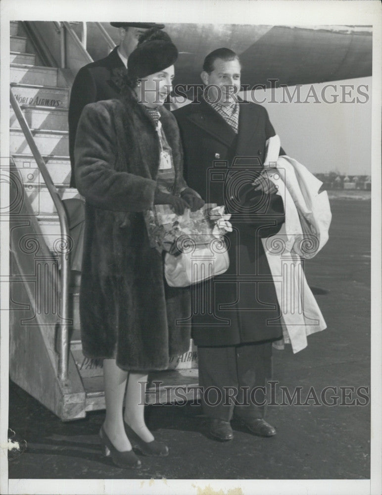 1948 Press Photo Don Juan De Bourbon, pretender to Spanish Crown, and wife Maria - Historic Images