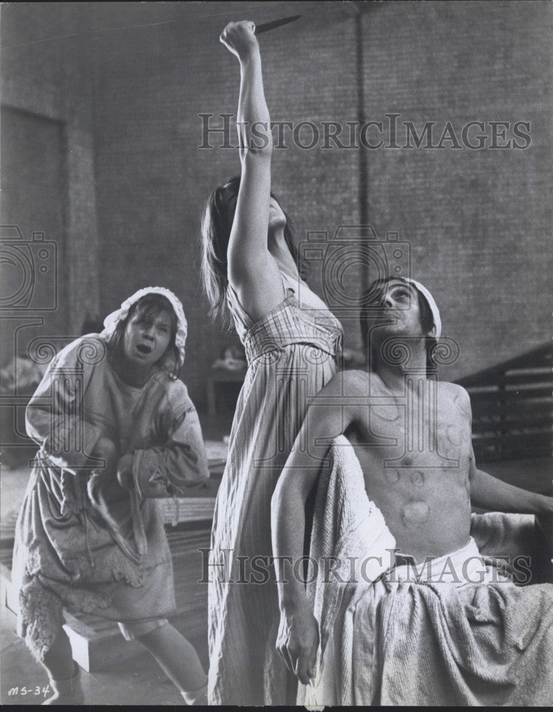 1967 Press Photo Stage Actors Ian Richardson, Glenda Jackson &amp; Susan Williamson - Historic Images