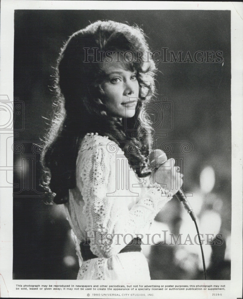 1980 Press Photo actress Sissy Spacek stars in movie Coal Miner&#39;s Daughter - Historic Images