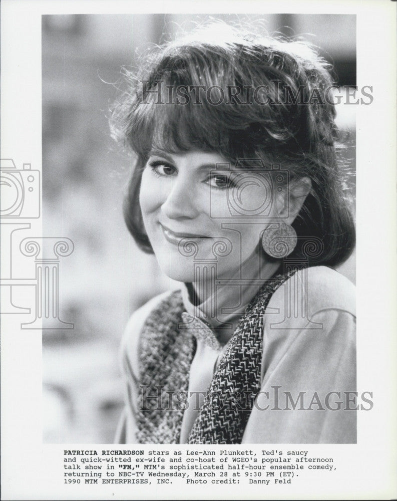 1990 Press Photo Actress Patricia Richardson Stars in NBC&#39;s &quot;FM&quot; - Historic Images