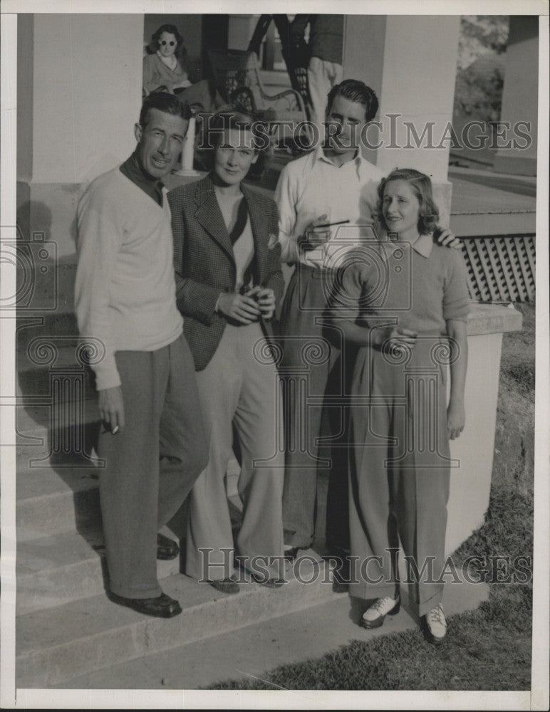 1939 Press Photo Mr. and Mrs. George Thatcher, Captain A. F. Rowe - Historic Images