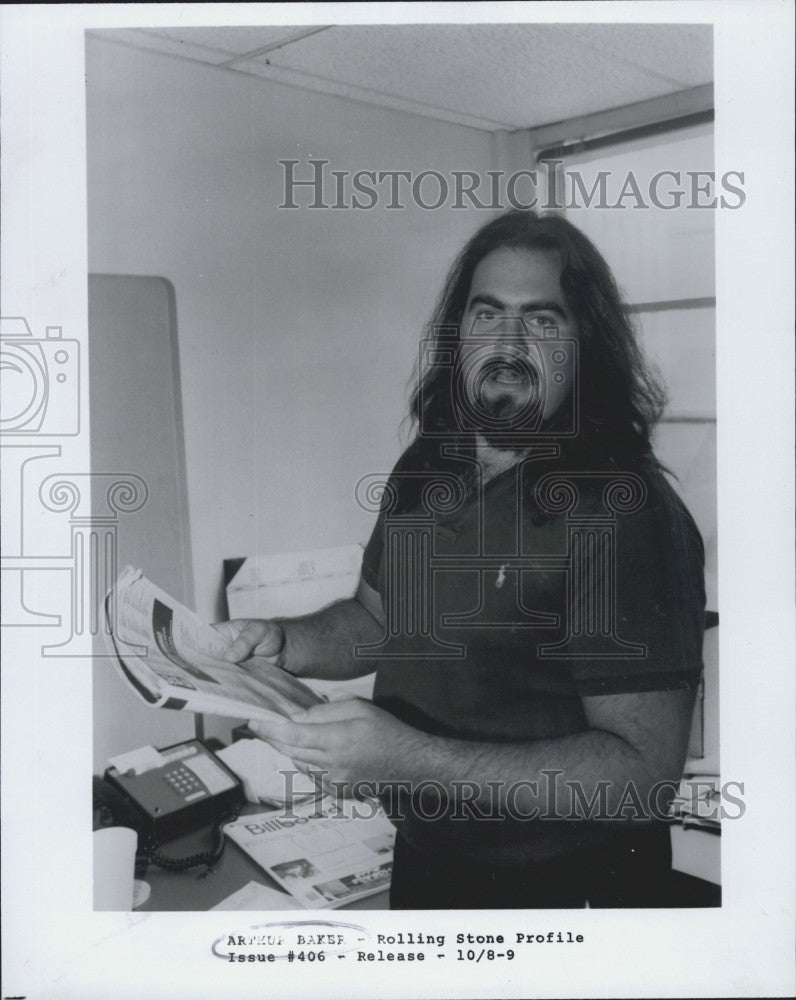 Press Photo Arthur Baker, Rock Promoter - Historic Images