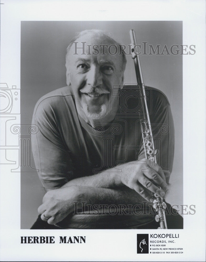 Press Photo Herbie Mann  American jazz flutist,played saxophone and clarinets. - Historic Images