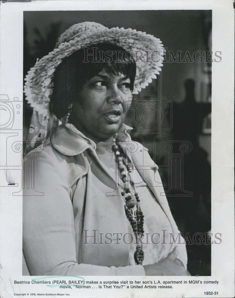 1976 Press Photo Pearl Bailey stars in &quot;Norman...Is That You?&quot; - Historic Images