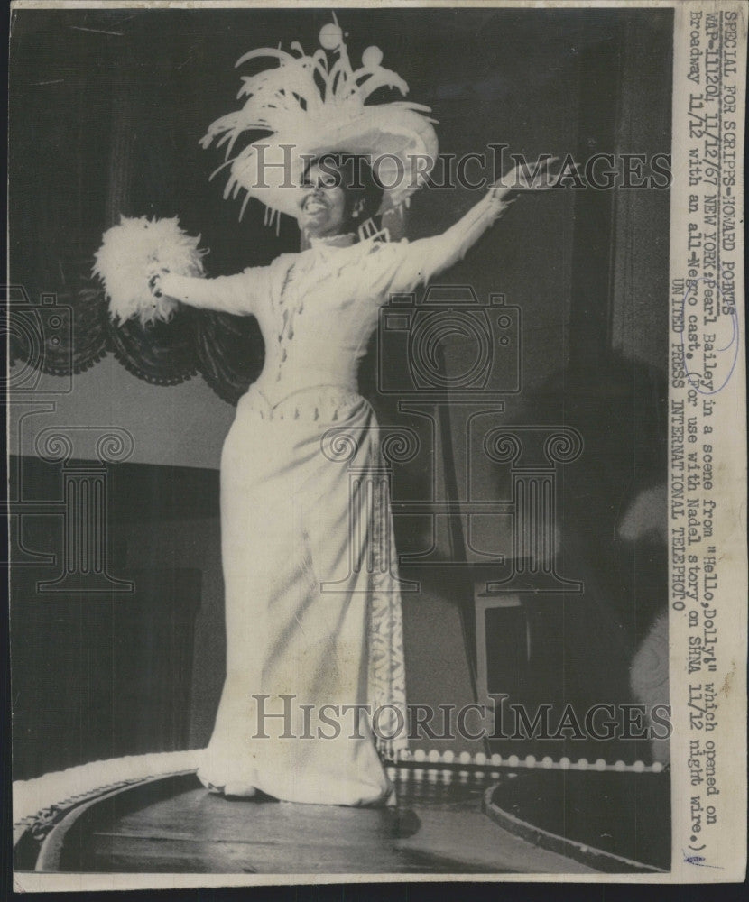 1967 Press Photo Pearl Bailey stars in &quot;Hello Dolly&quot; - Historic Images