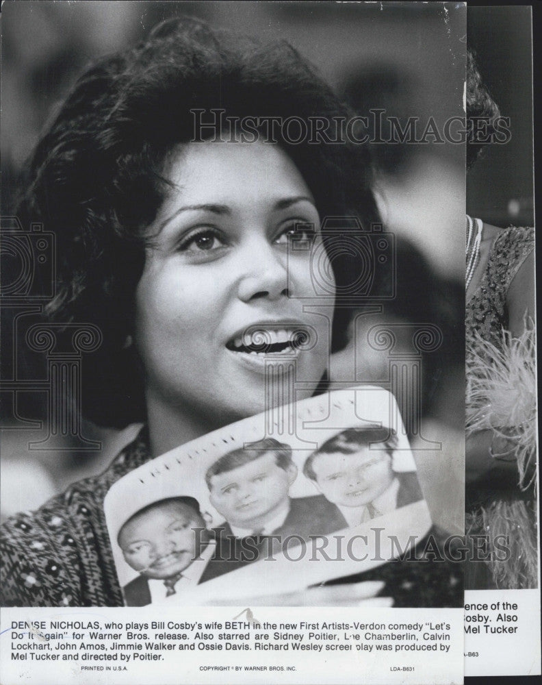 1975 Press Photo Actress Denise Nicholas stars with Bill Cosby in Let&#39;s Do It - Historic Images