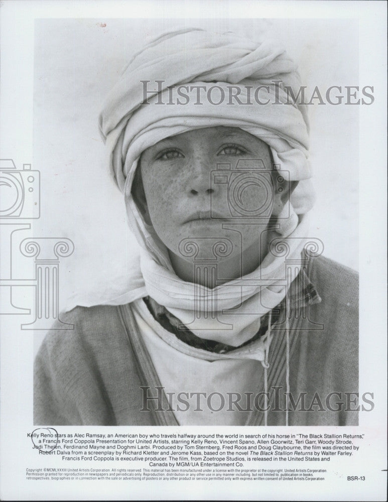 1983 Press Photo Kelly Reno in &quot;The Black Stallion Returns&quot; - Historic Images