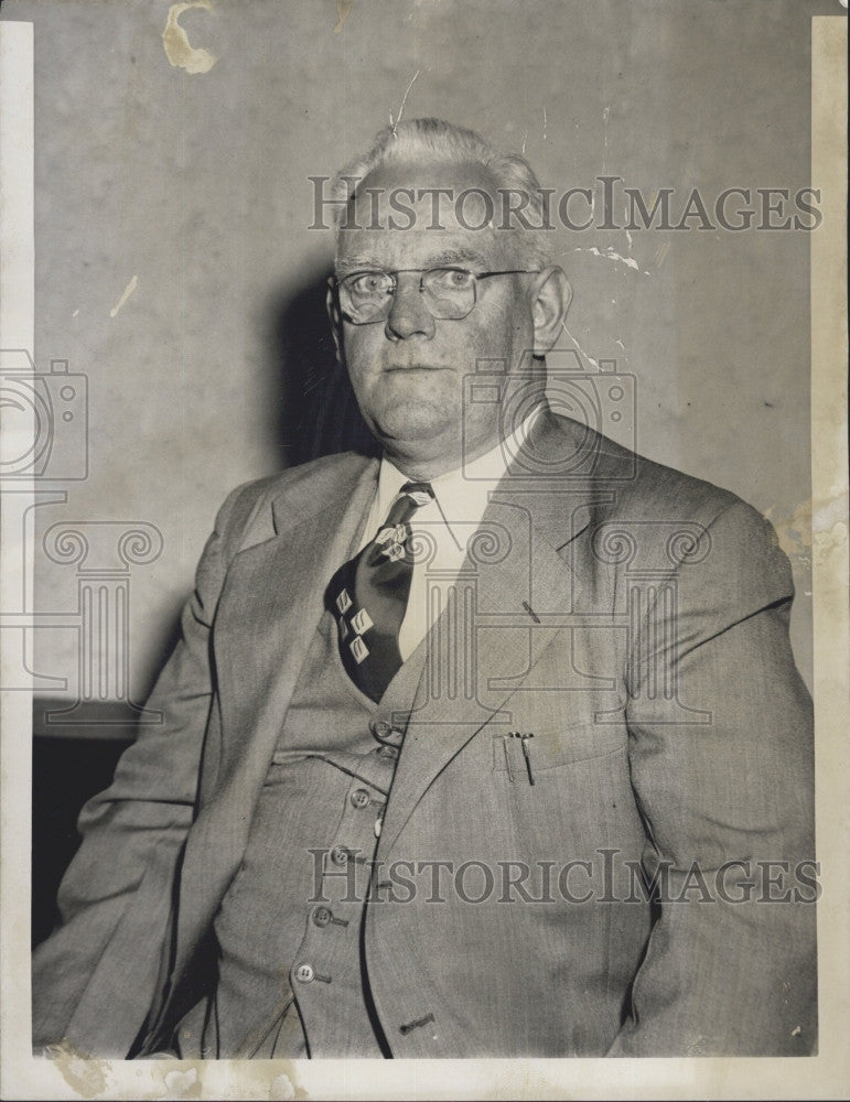 1950 Press Photo Bert Nickeson, Pres. of Boston Musicians Protective Assoc. - Historic Images