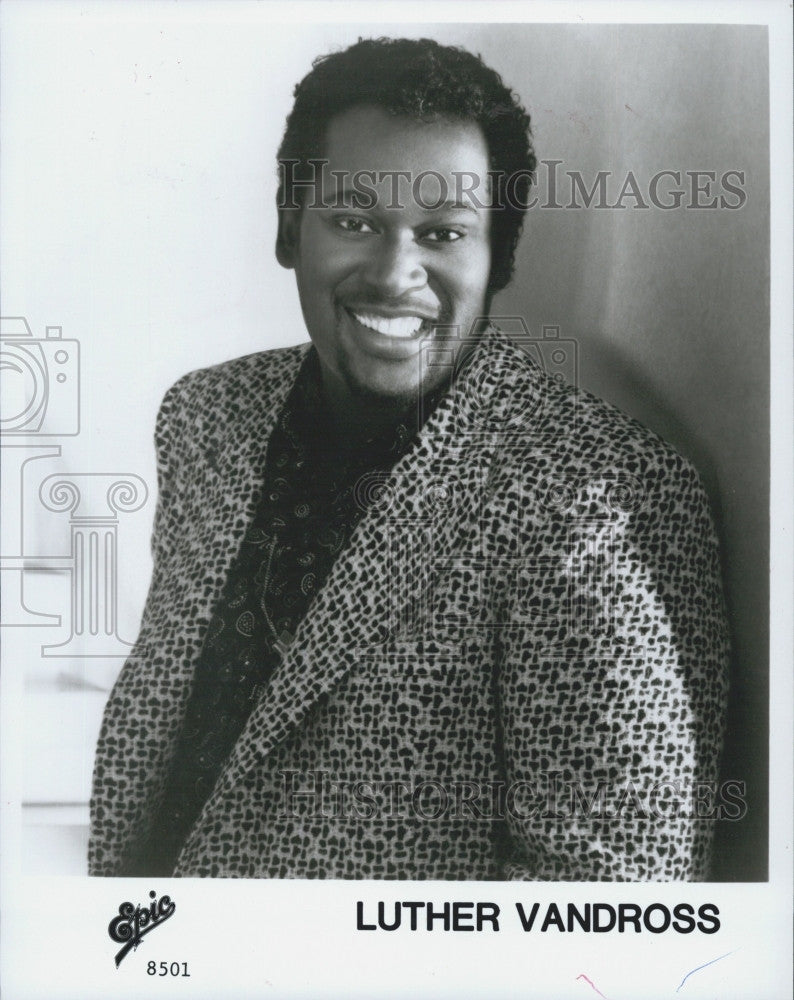 1991 Press Photo Luther Vandross, American R&amp;B singer and Grammy award Winner. - Historic Images