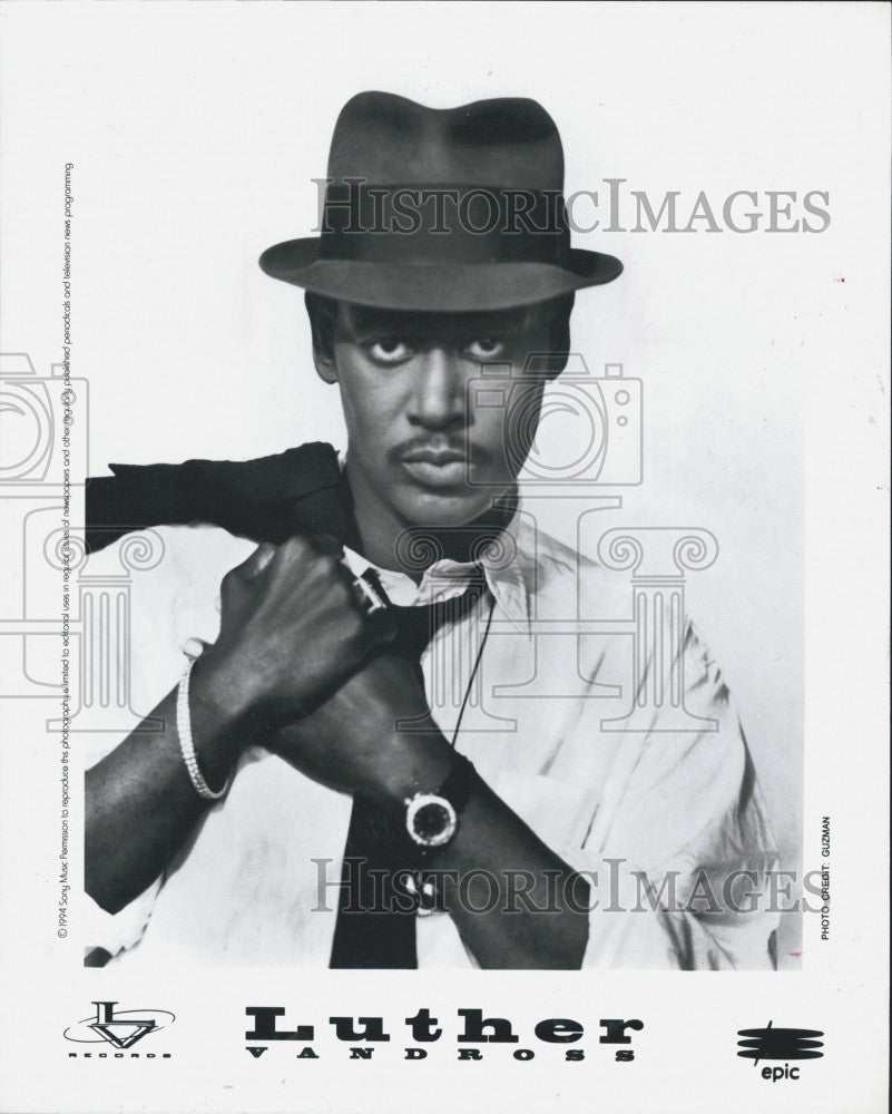 Press Photo Luther Vandross American R&amp;B Vocal Performer.Grammy Award winner. - Historic Images