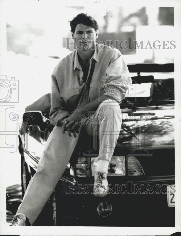 1989 Press Photo  &quot;The Valvoline Natl Driving Test &quot; starring Christopher Reeve - Historic Images