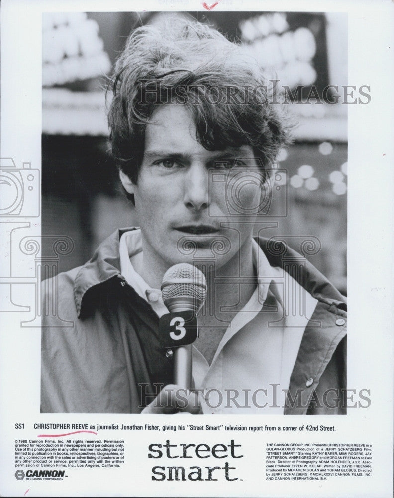 1986 Press Photo  &quot;Street Smart &quot; star Christopher Reeve - Historic Images