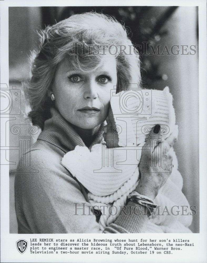 1986 Press Photo Lee Remick  &quot;Of Pure Blood &quot; - Historic Images