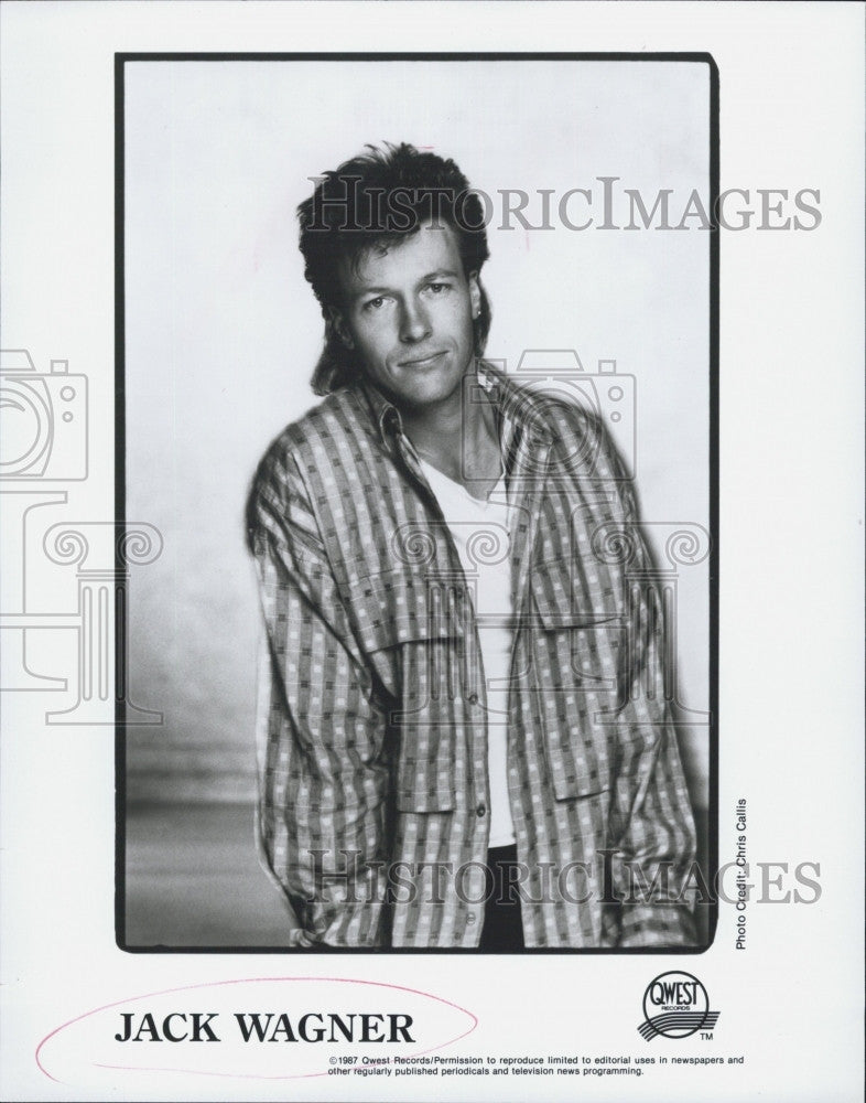 1987 Press Photo American Actor And Singer Jack Wagner - Historic Images