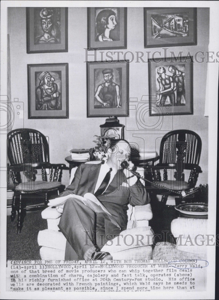 1957 Press Photo Movie Producer Jerry Wald - Historic Images