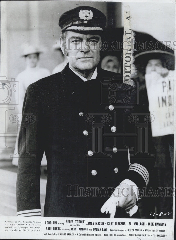 1965 Press Photo English Actor John Edward &quot;Jack&quot; Hawkins Starring In &quot;Lord Jim&quot; - Historic Images