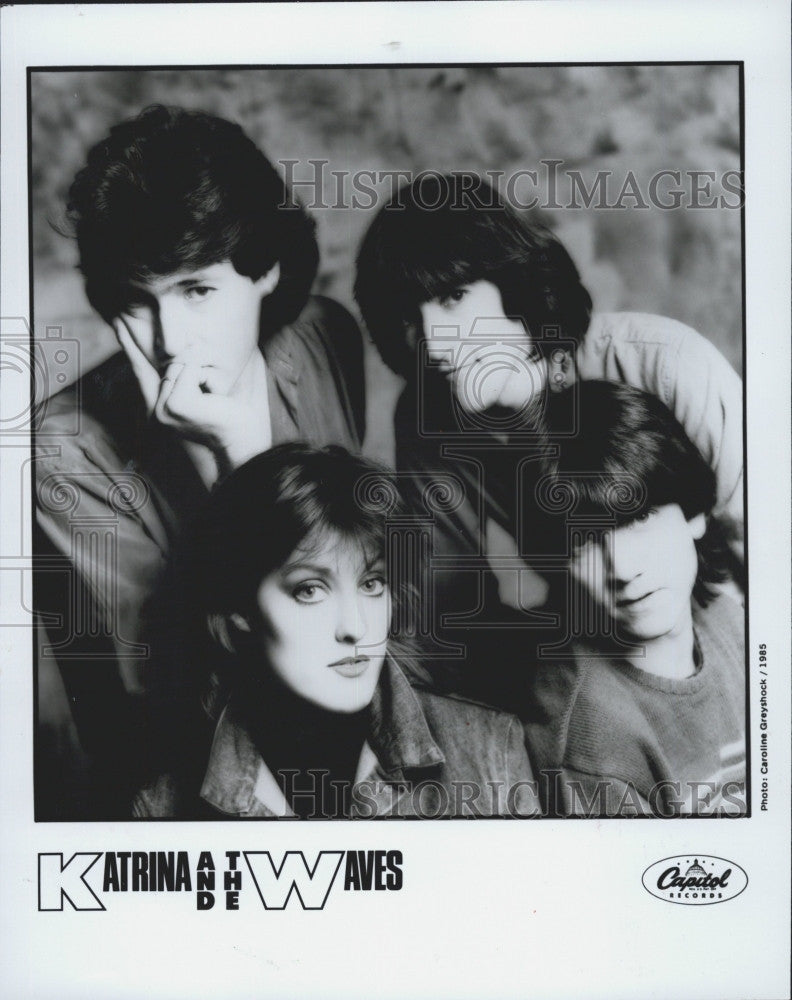 1985 Press Photo Katrina &amp; The Waves Pop Rock Band Capitol Records - Historic Images