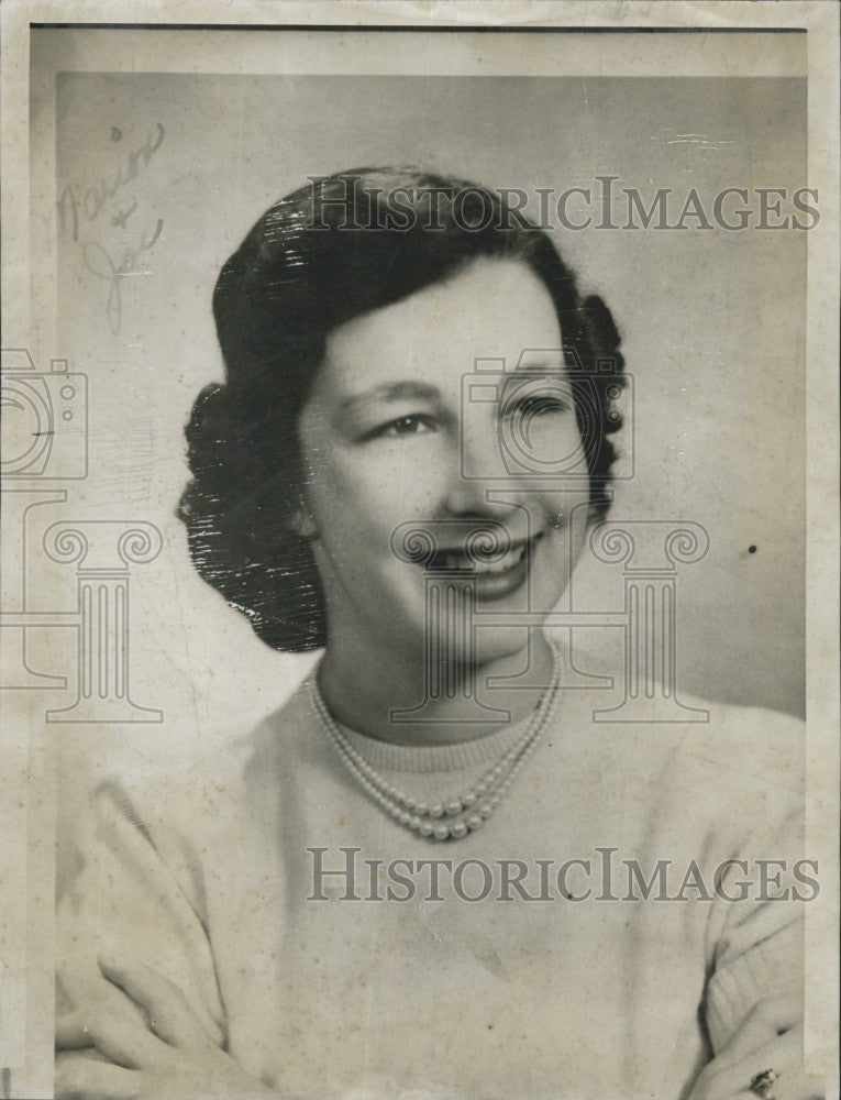 1956 Press Photo Engagement Announcement Miss Virginia Hayden, Robert Davarenne - Historic Images