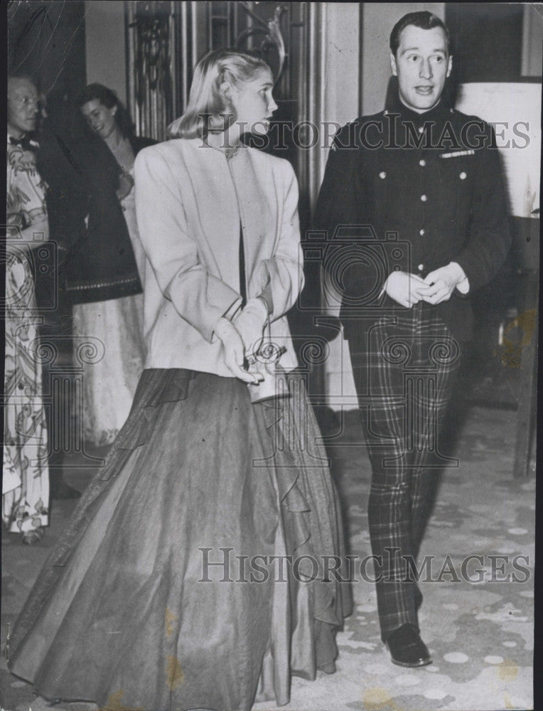 1950 Press Photo Sharman Douglas, Major Norman Fraser at London Party - Historic Images