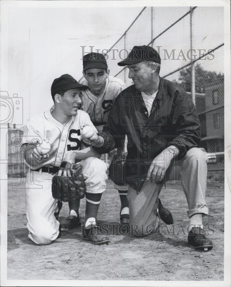 1969 Press Photo Somerville Baseball Coach John Donaghue, Chuck Paglierani - Historic Images