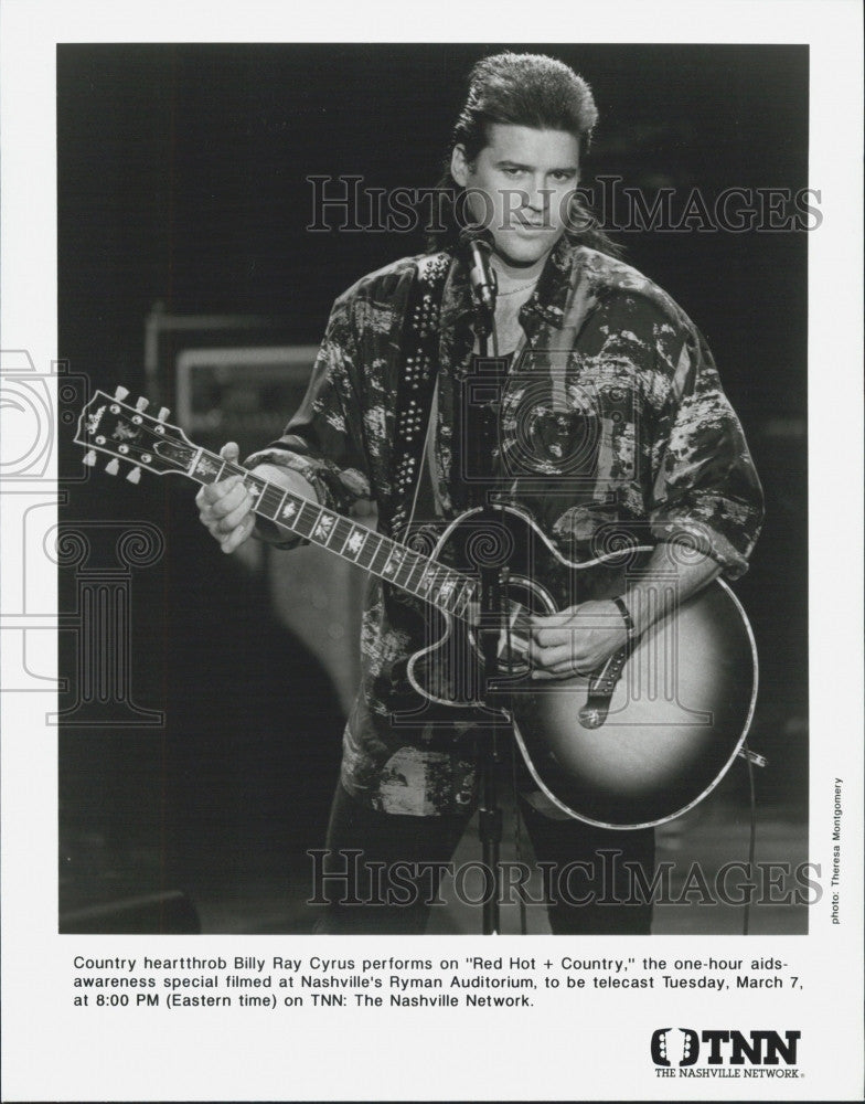 Press Photo Country Musician Billy Ray Cyrus - Historic Images