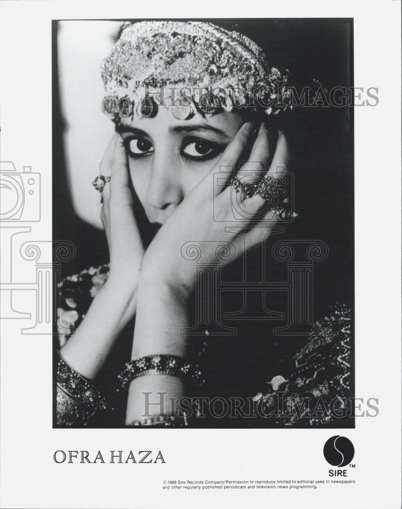 1988 Press Photo Israeli Singer Ofra Haza - Historic Images