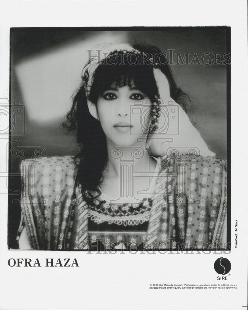 1989 Press Photo Israeli Singer Ofra Haza Sire Records - Historic Images