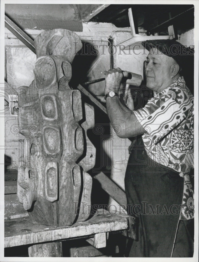 1966 Press Photo Emile Gaugin, Son of French Impressionist Artist Paul Gaugin - Historic Images