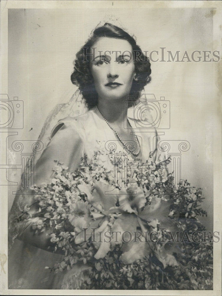 1942 Press Photo Patricia Phalen weds Paul A. Lyons - Historic Images