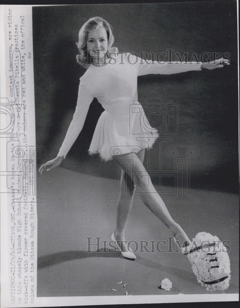 1962 Press Photo Miss Grey Cup Contest Ottowa Ontario&#39;s Renata Pikelis - Historic Images