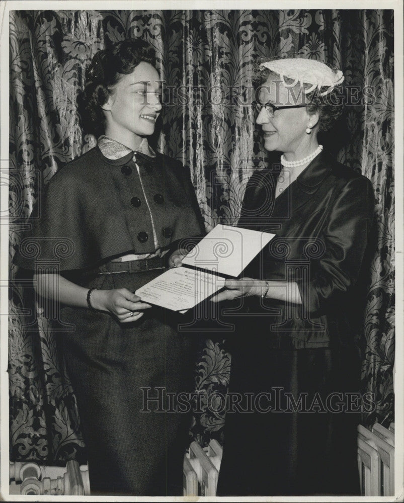 1955 Press Photo Lorraine Perles, JE Burke High School &amp; Mary L Turner - Historic Images