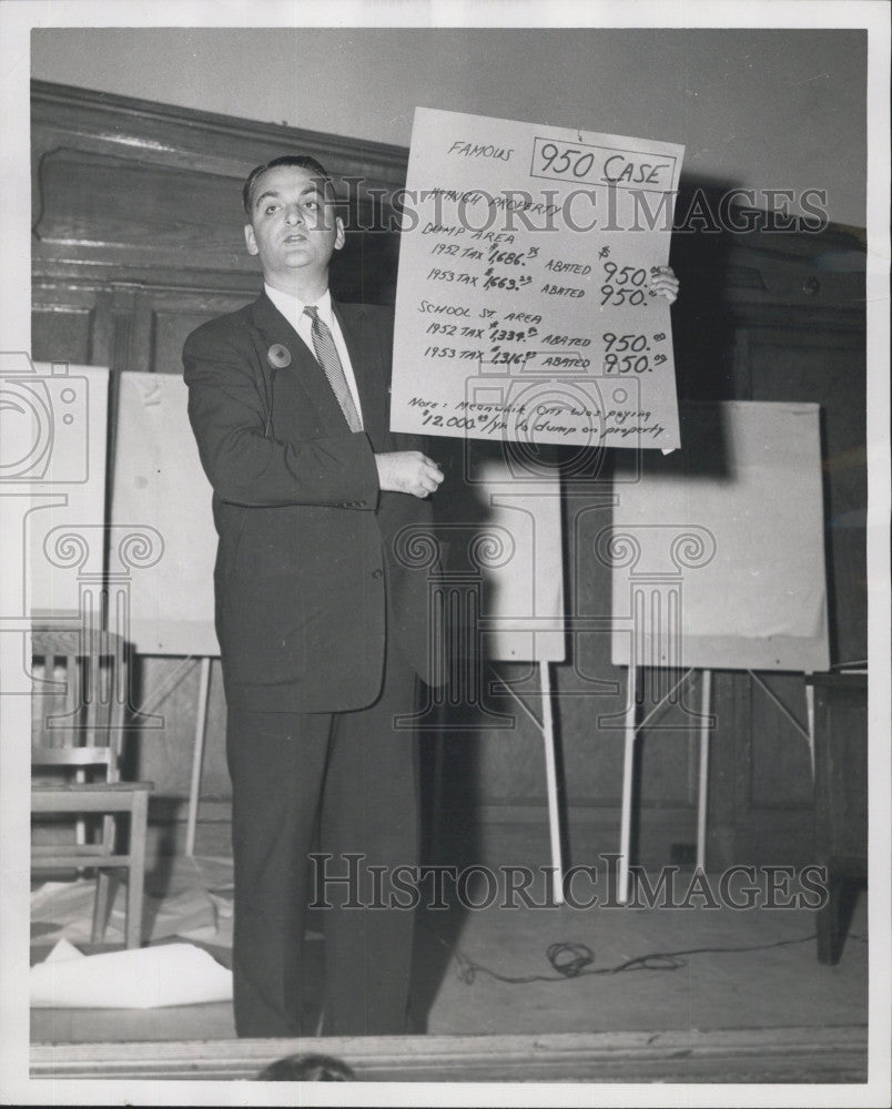 1957 Press Photo Carmine Di Pietro, Revere, Massachusetts City Council - Historic Images