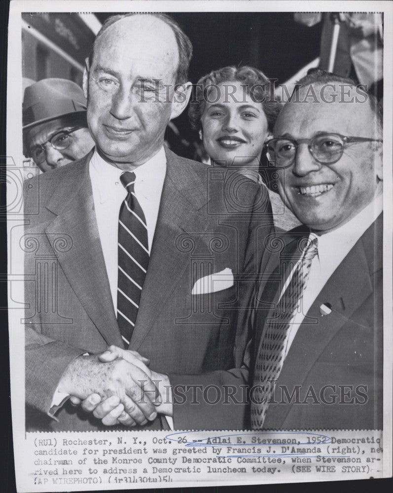 1954 Press Photo Adlai Stevenson, Democratic Pres candidate - Historic Images