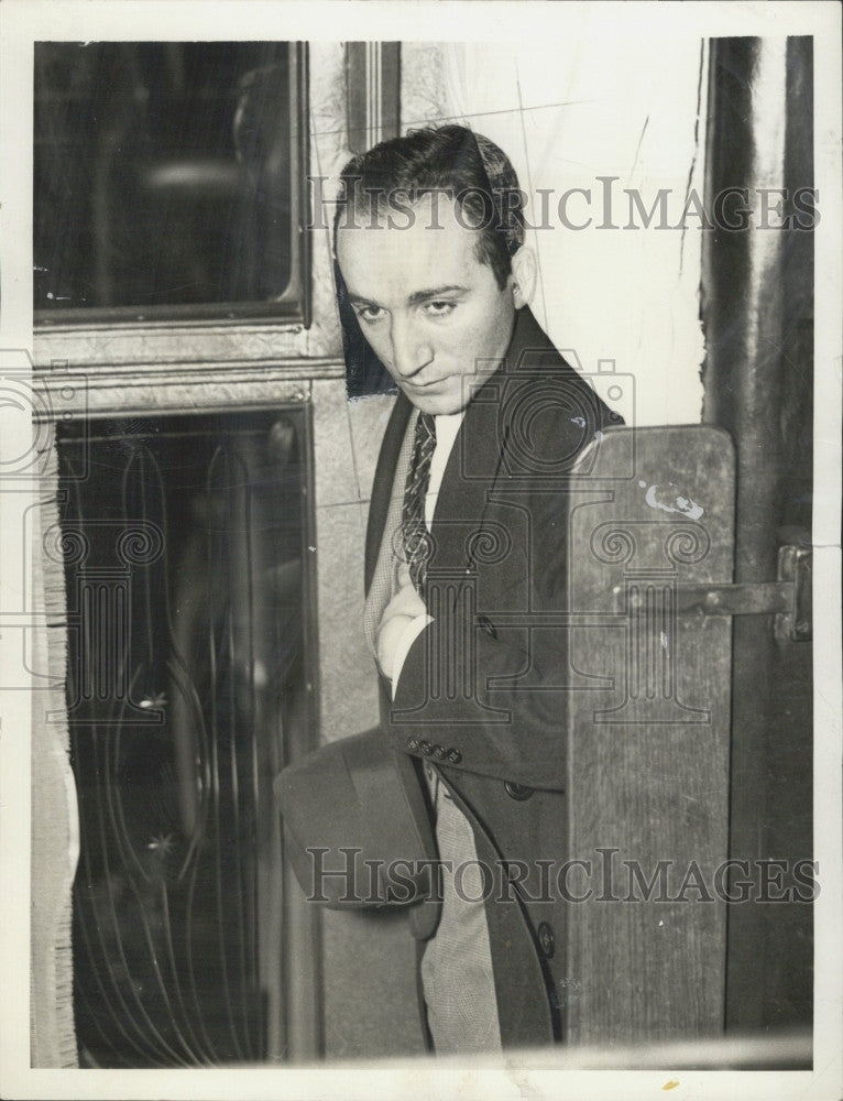 1937 Press Photo Philip Chaleff in an ambulance - Historic Images