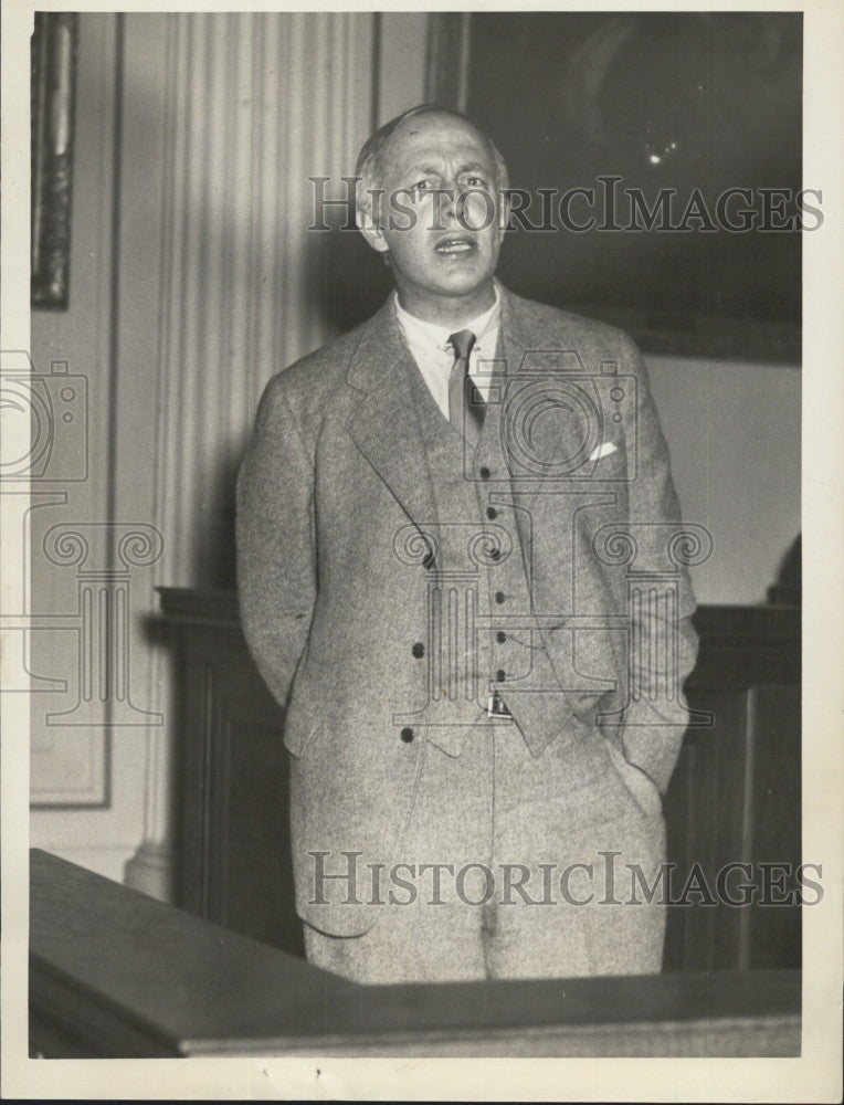 1935 Press Photo Prof. Zachariah Chafee at Harvard Law School - Historic Images