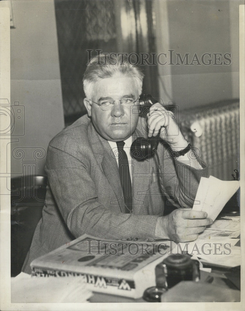 1938 Press Photo Sheriff Joseph M. McElroy of East Cambridge Jail. - Historic Images