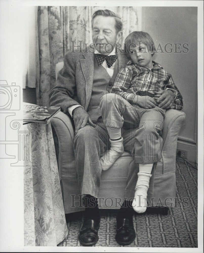 1979 Press Photo Author John Cheever and Grandson - Historic Images