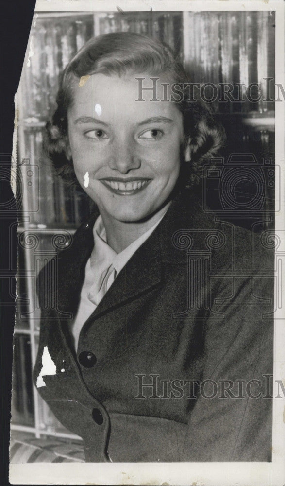 1955 Press Photo Jean Wallop, to wed Lord Portchester - Historic Images